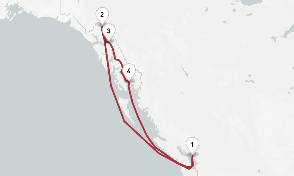 7 days, round-trip Alaskan Cruise From Vancouver 8日間