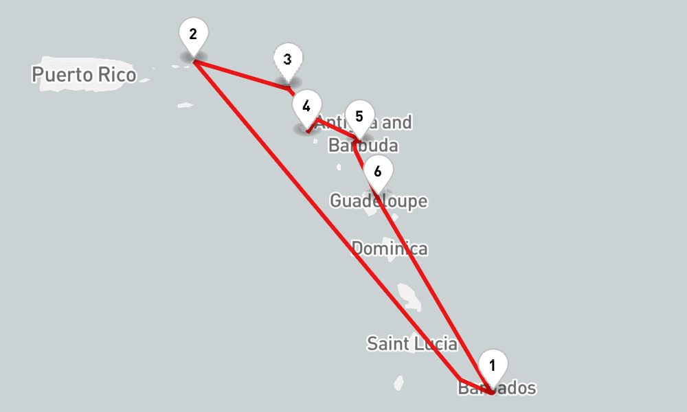 7 days, round-trip Cocktails And Coconuts 8日間