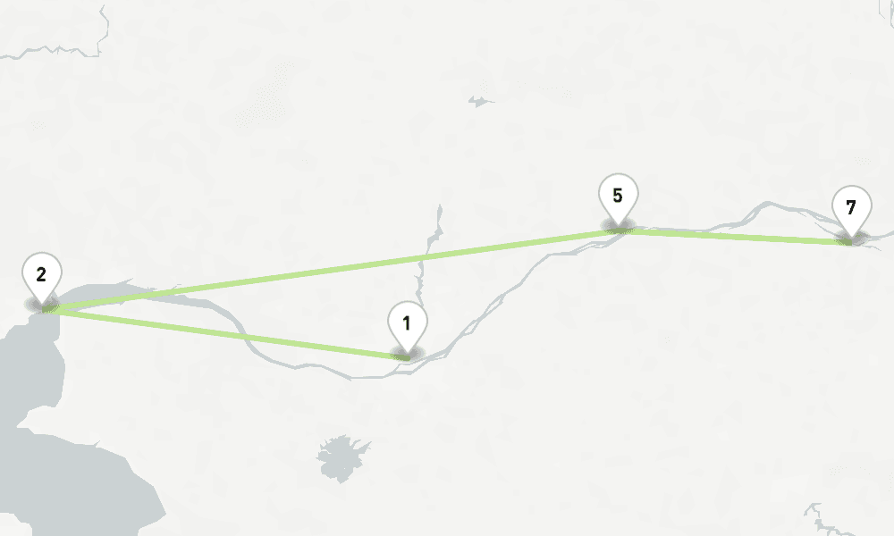 5 nights / 6 days, Nantes Round trip