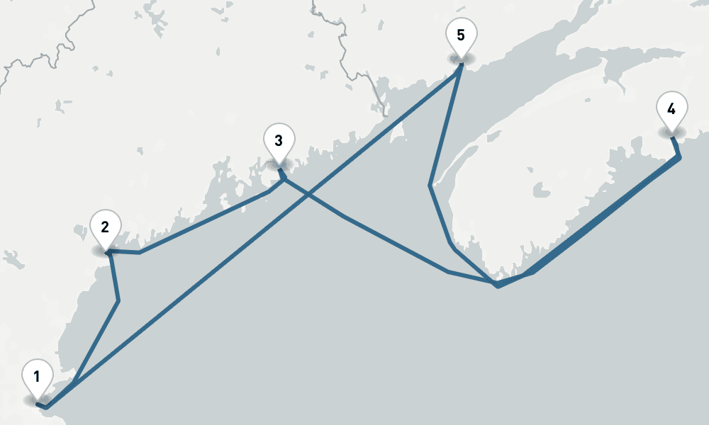 7 days, round-trip Canada New England Round-Trip Boston Bar Harbor Halifax 8日間