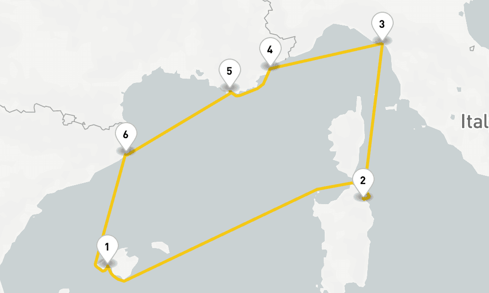 7 days, round-trip Jewels Of The Mediterranean 8日間