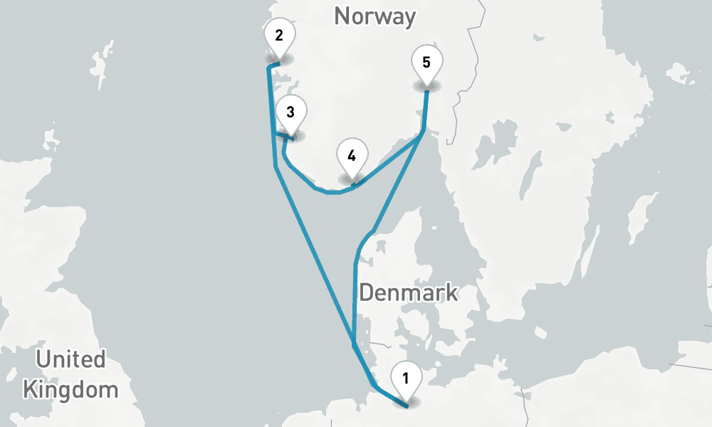 7 days, round-trip Advent, Advent - Kurzurlaub Norwegen 8日間