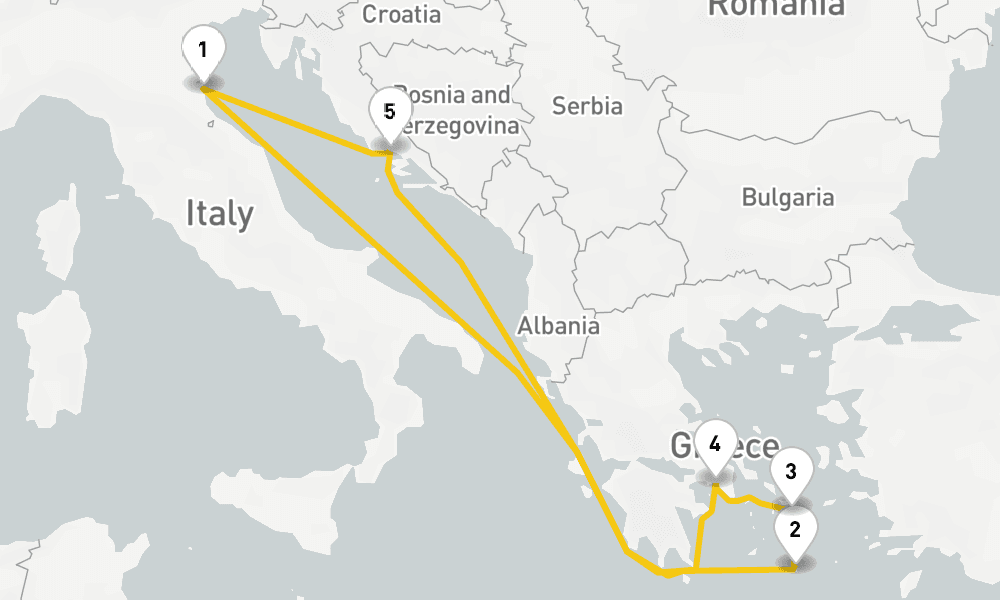 7 days, round-trip Greek Isles Cruise 8日間