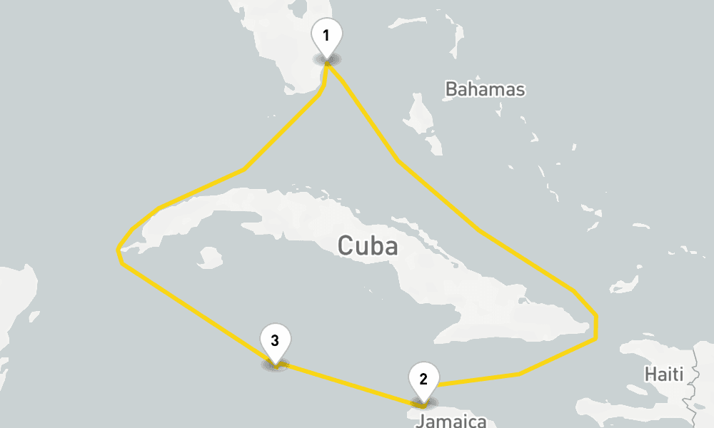 6 days, round-trip Western Caribbean 7日間