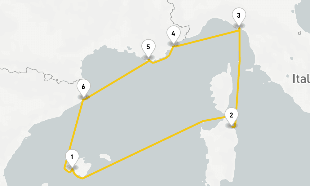 7 days, round-trip Jewels Of The Mediterranean 8日間