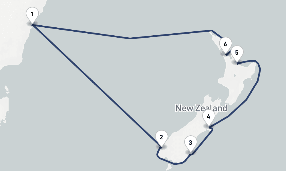 11 days, round-trip New Zealand 12日間