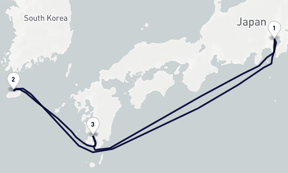 5 days, round-trip Asia 6日間
