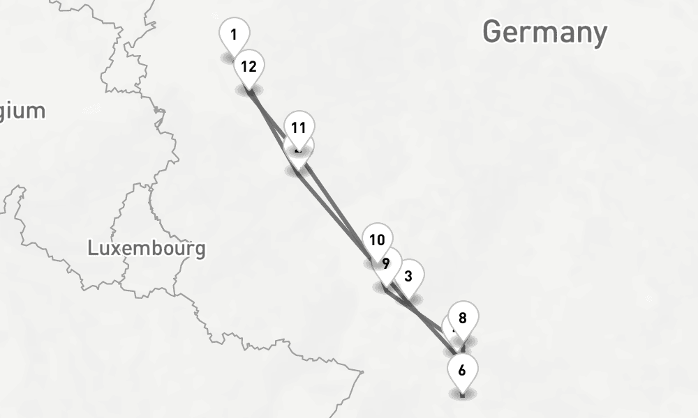 10 days, round-trip Rhine 11日間