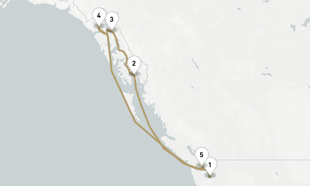 7 days, round-trip Alaska 8日間