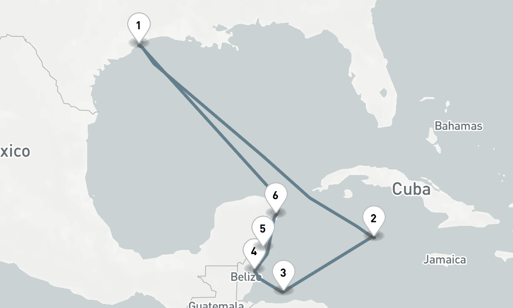 11 days, round-trip Waterfalls Divers Galveston To Galveston 12日間