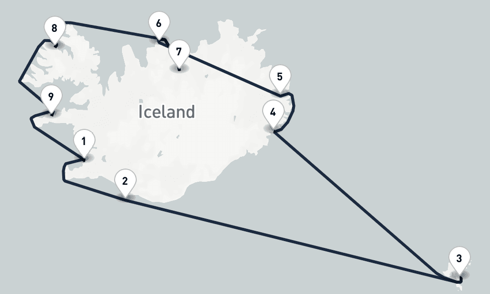 10 days, round-trip Landscapes of a Lifetime Reykjavik to Reykjavik 11日間