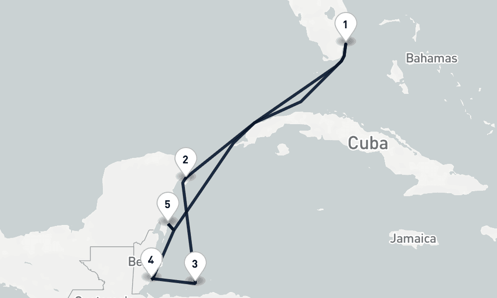 7 days, round-trip Tropical Retreats Miami to Miami 8日間