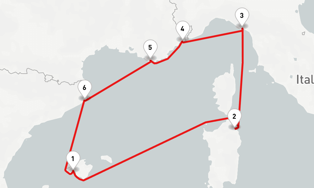 7 days, round-trip Jewels Of The Mediterranean 8日間