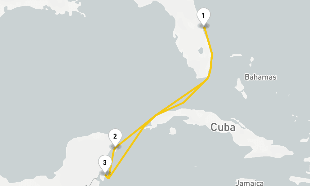 5 days, round-trip Western Caribbean Cruise 6日間