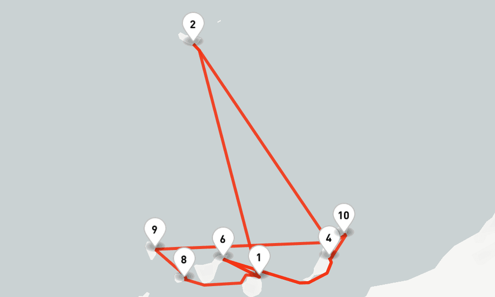 14 nights / 15 days, Las Palmas (Gran Canaria, Canary Islands) Round trip