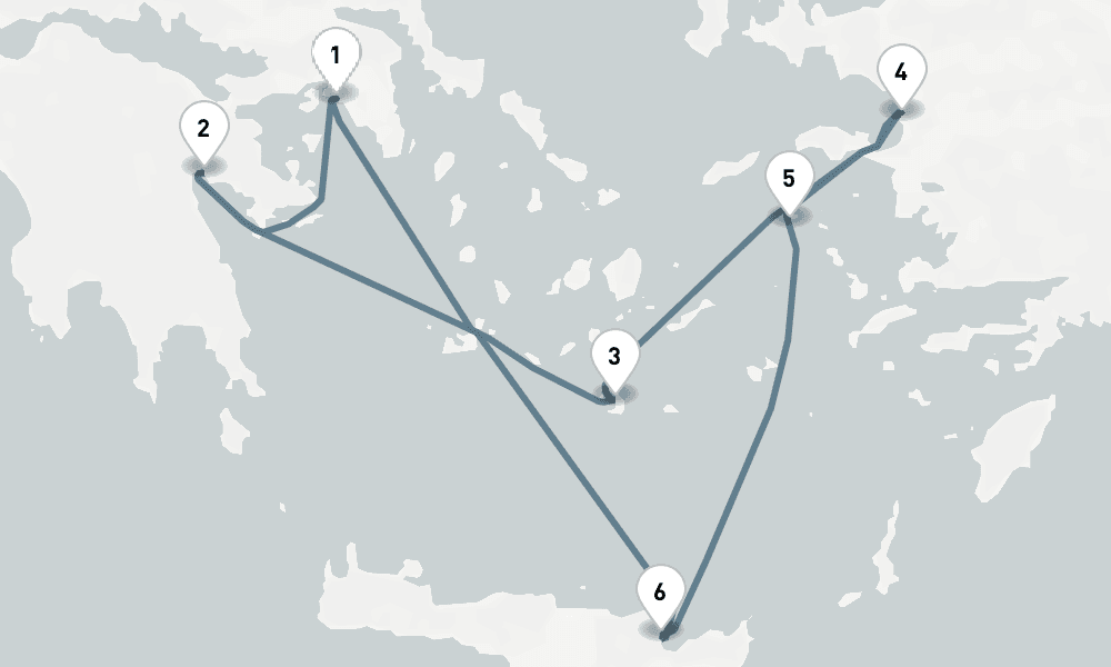 7 nights / 8 days, Piraeus (Athens, Greece) Round trip