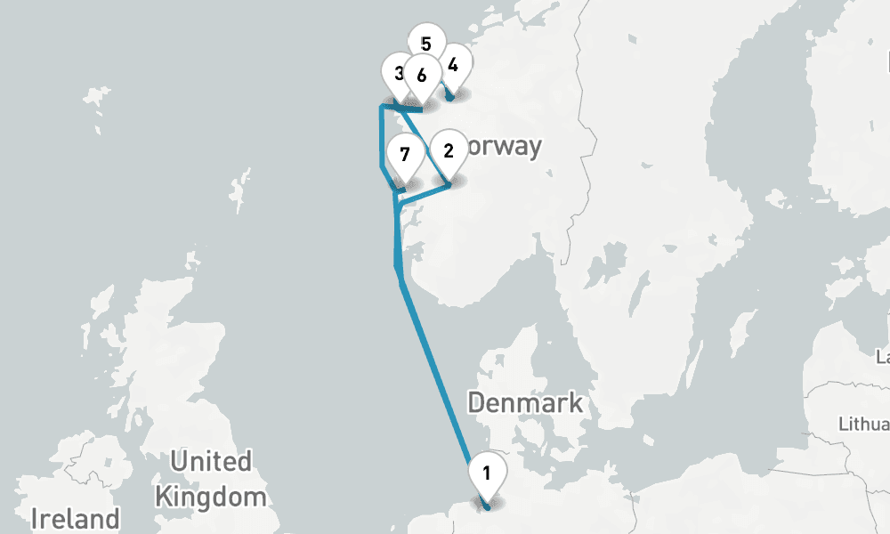 8 nights / 9 days, Bremerhaven (Bremen, Germany) Round trip