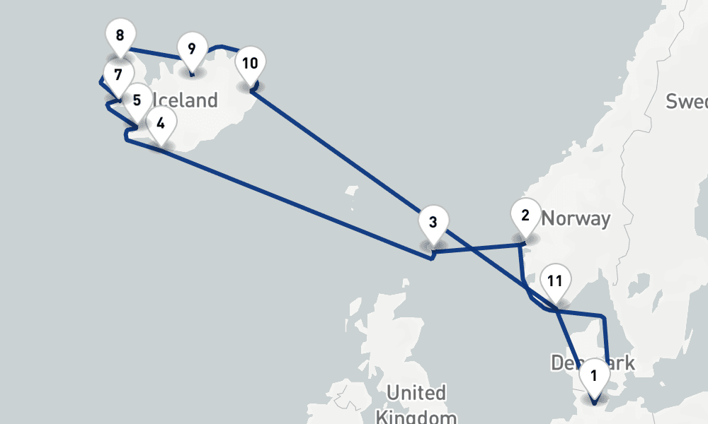 18 days, round-trip Iceland 19日間