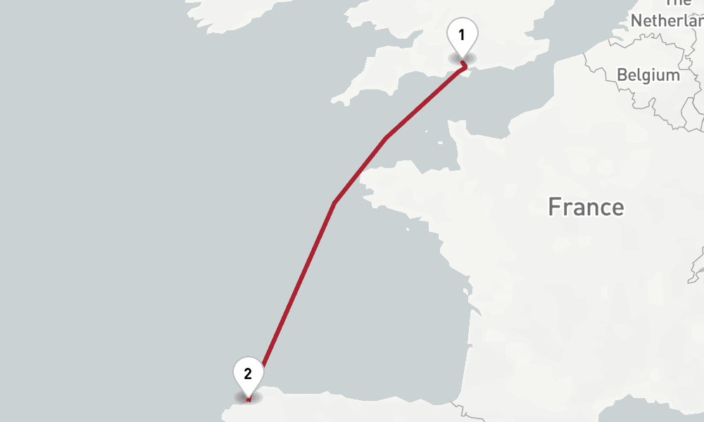 4 days, round-trip Spain Cruise From Southampton 5日間