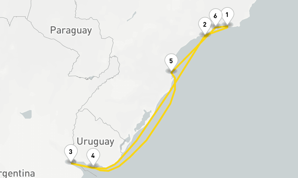9 days, round-trip South America from Rio de Janeiro 10日間