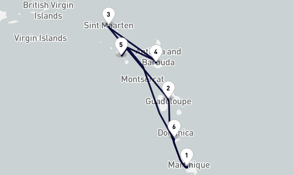 7 days, round-trip Southern Caribbean 8日間