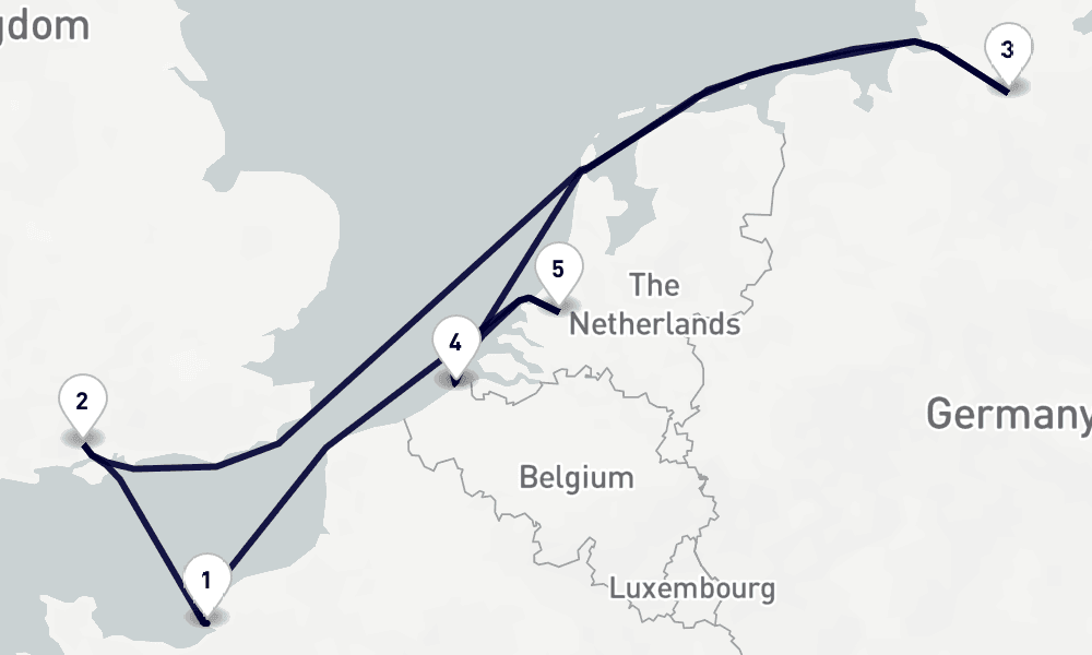 7 days, round-trip Northern Europe 8日間