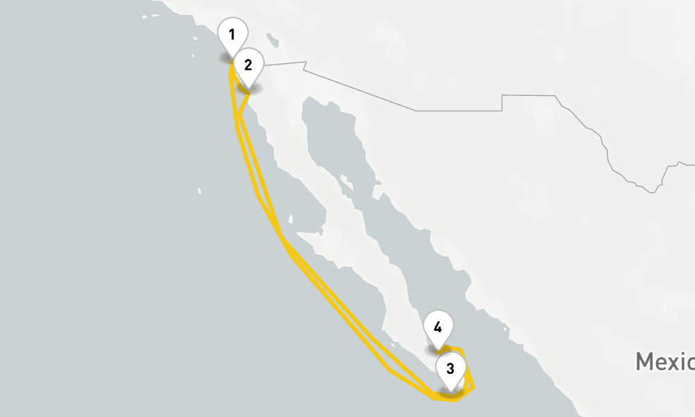 7 days, round-trip Ensenada, Cabo La Paz Cruise 8日間