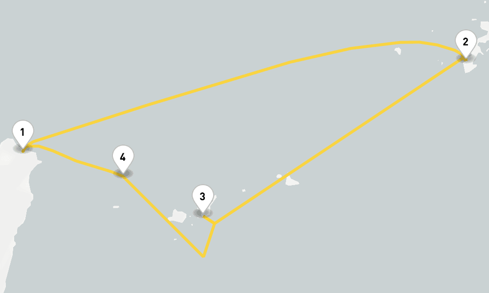 4 days, round-trip Naha - Ishigaki - Miyakojima Cruise 5日間