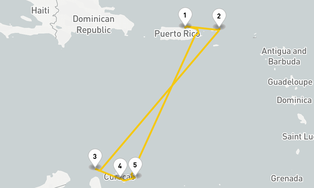 7 days, round-trip Southern Caribbean Cruise 8日間