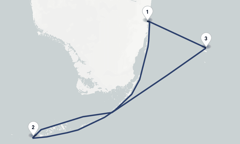 4 days, round-trip Key West Bahamas 5日間