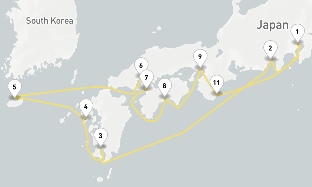 14 days, round-trip Harvest Horizons Japans Coastal Charms 15日間