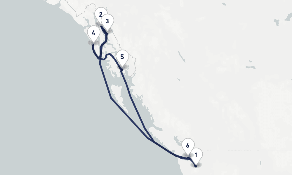 7 days, round-trip Alaska Explorer 8日間