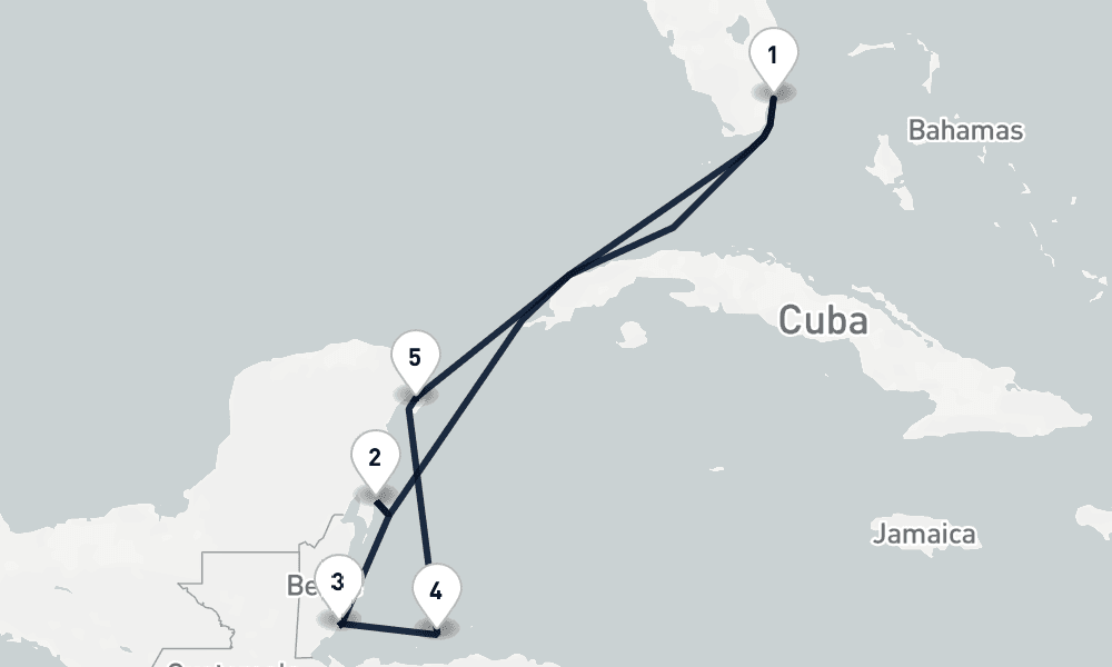 7 days, round-trip Tropical Retreats Miami to Miami 8日間