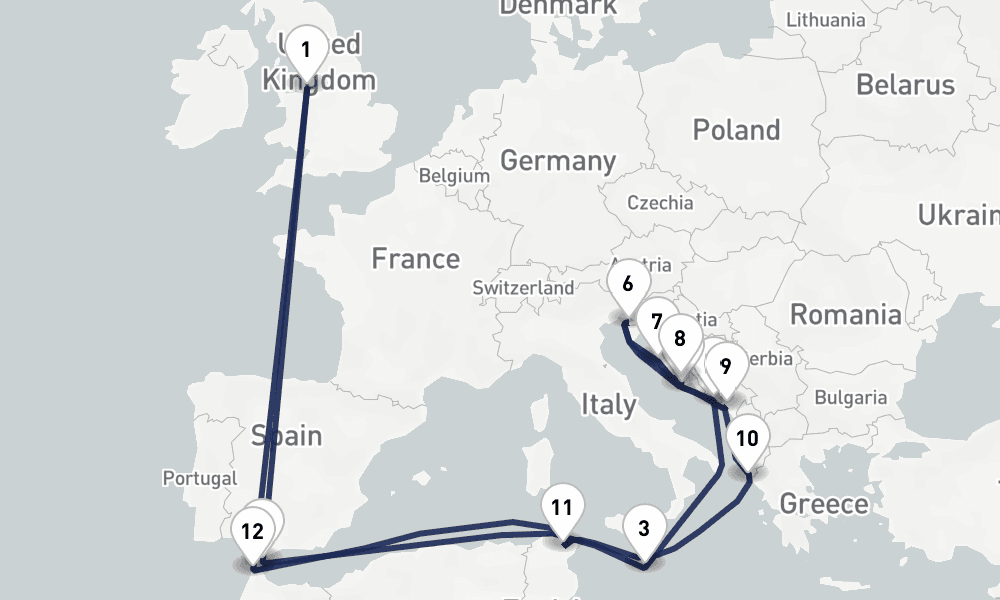 24 days, round-trip Mountains, Islands Lakes of Croatia 25日間