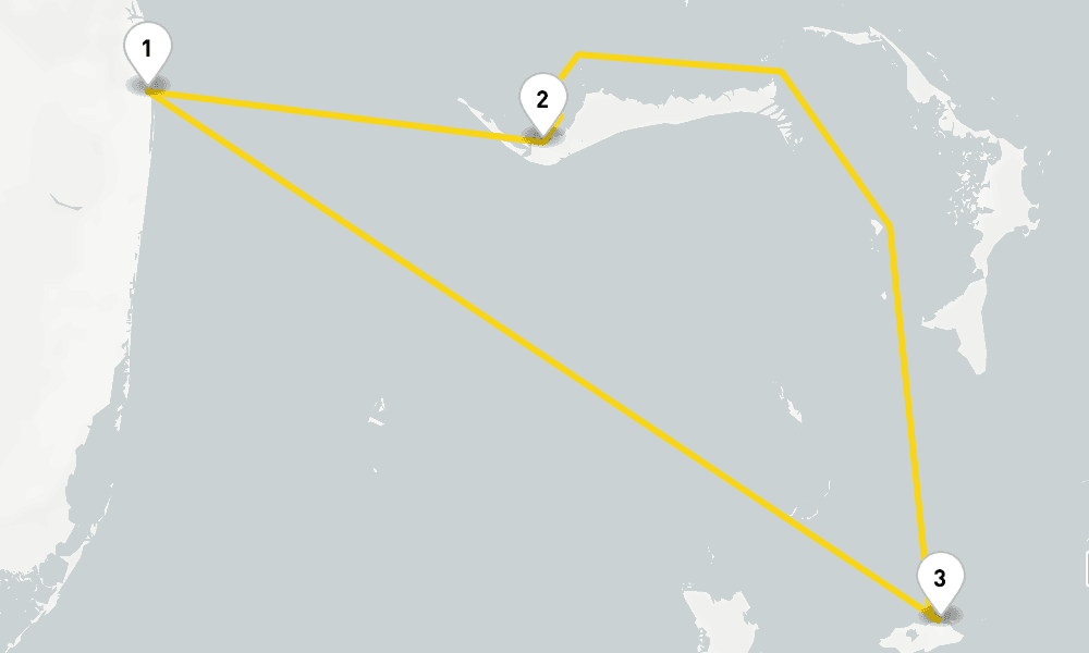 4 days, round-trip Bahamas Duo 5日間