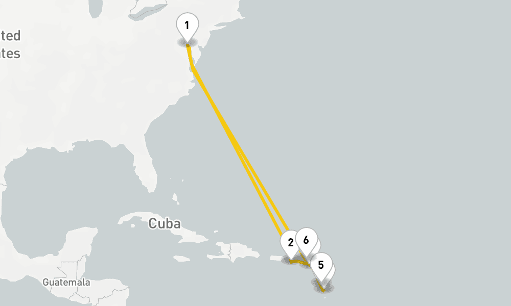 12 days, round-trip Southern Caribbean Cruise 13日間