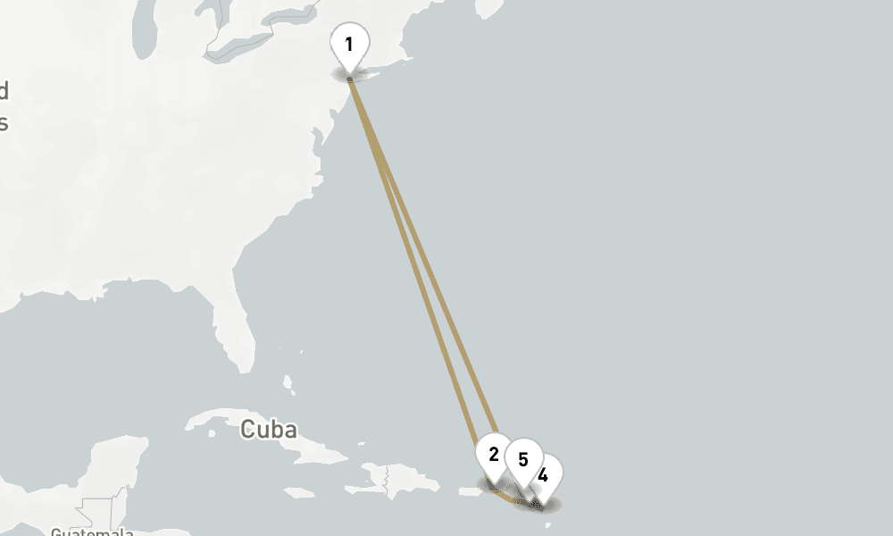 11 days, round-trip Eastern Caribbean 12日間