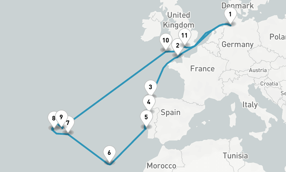 19 days, round-trip Das grose Inselabenteuer im Atlantik 20日間
