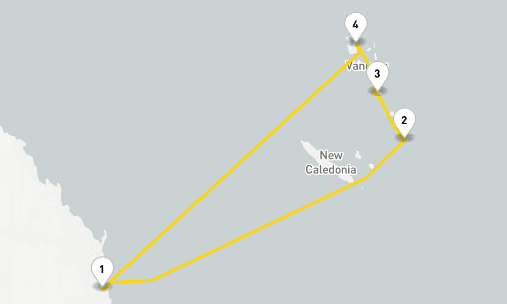 8 days, round-trip Vanuatu 9日間