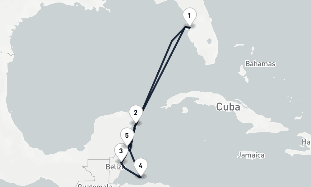 7 days, round-trip Western Caribbean Escape Tampa to Tampa 8日間