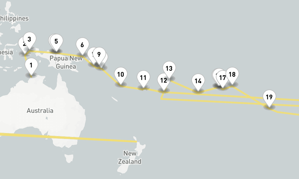 71 days, one-way from Darwin to Ushuaia 72日間