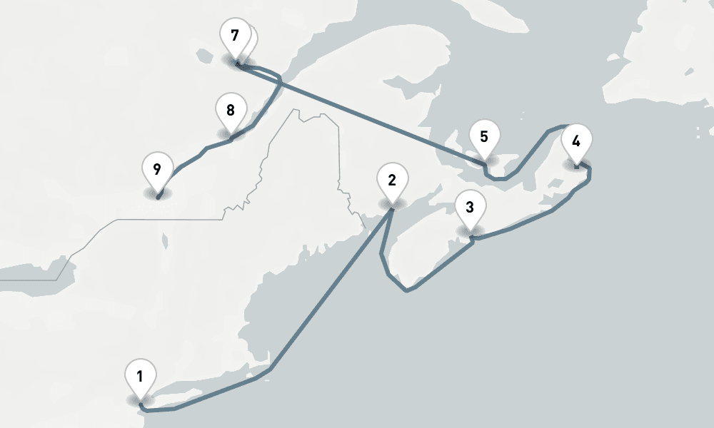 11 nights / 12 days, one-way from New York (Cape Liberty NYC) to Montreal (Quebec, Canada)
