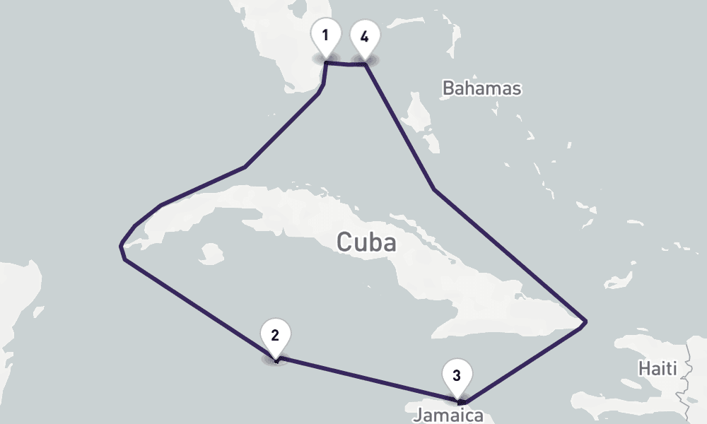 7 nights / 8 days, Miami (Florida) Round trip