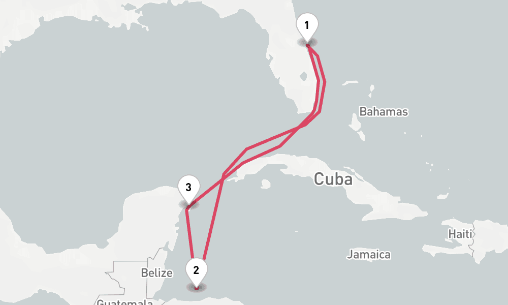 7 nights / 8 days, Port Canaveral (Orlando, Florida) Round trip