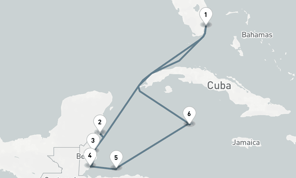 10 nights / 11 days, Miami (Florida) Round trip