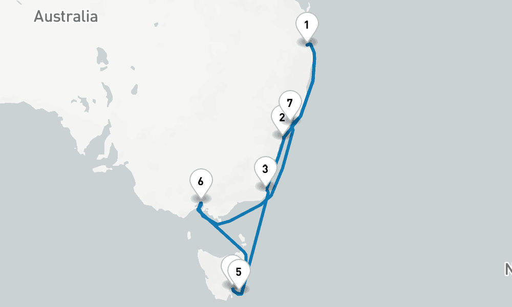 12 days, round-trip Tasmania 13日間