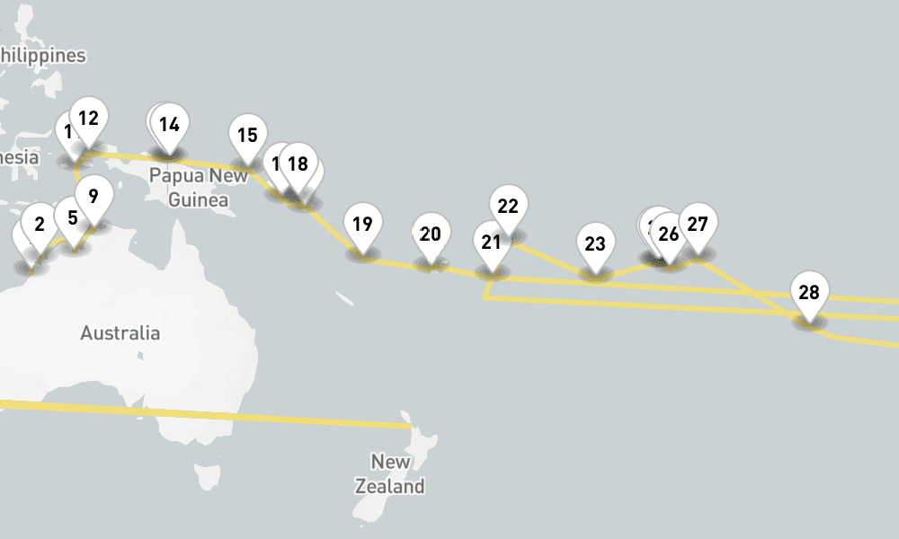 81 days, one-way from Broome WA to Ushuaia 82日間