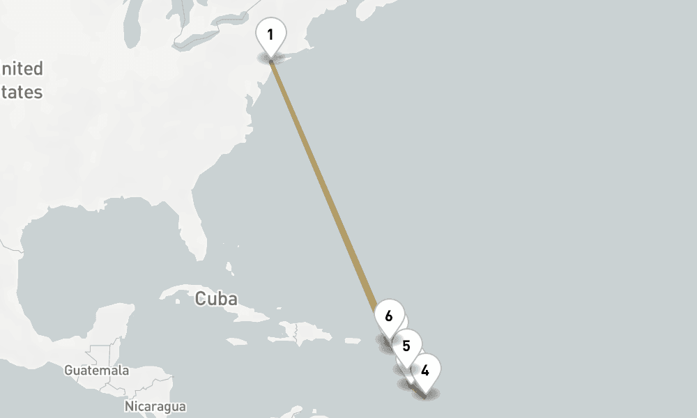 13 days, round-trip Caribbean Celebration 14日間