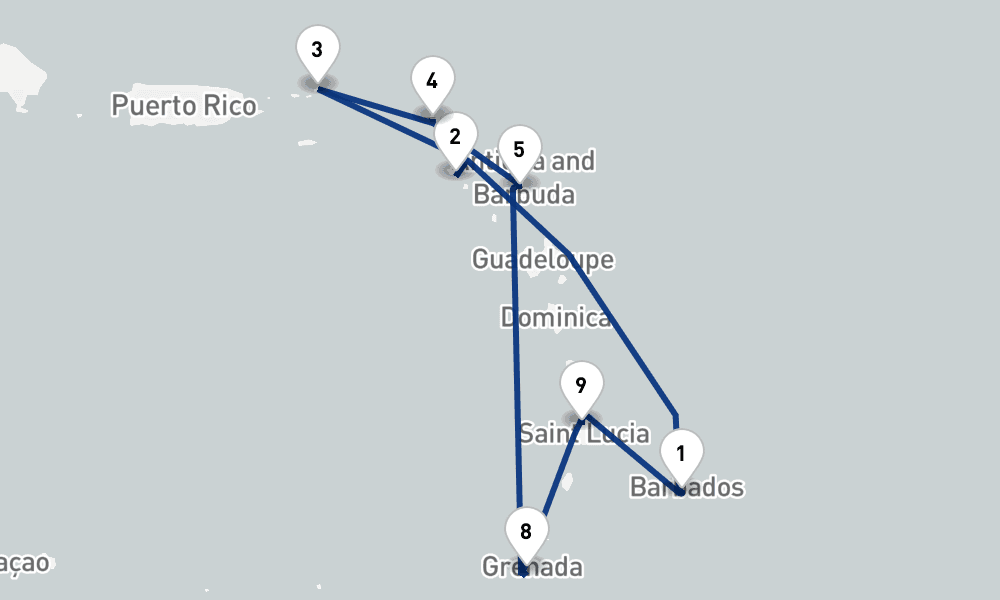 14 days, round-trip Christmas And New Year Caribbean Escape 15日間