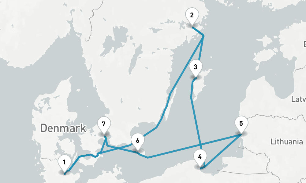 8 days, round-trip Magische Ziele der Ostsee 9日間